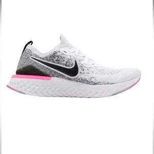 Womens Epic React Flyknit 2 'Oreo Pink' Nikes Size 8